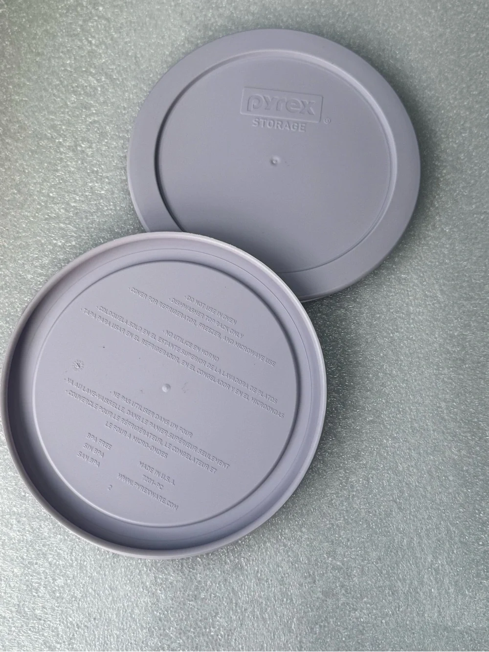Pyrex Lavender Silicone Round Storage Lids - Set of 2